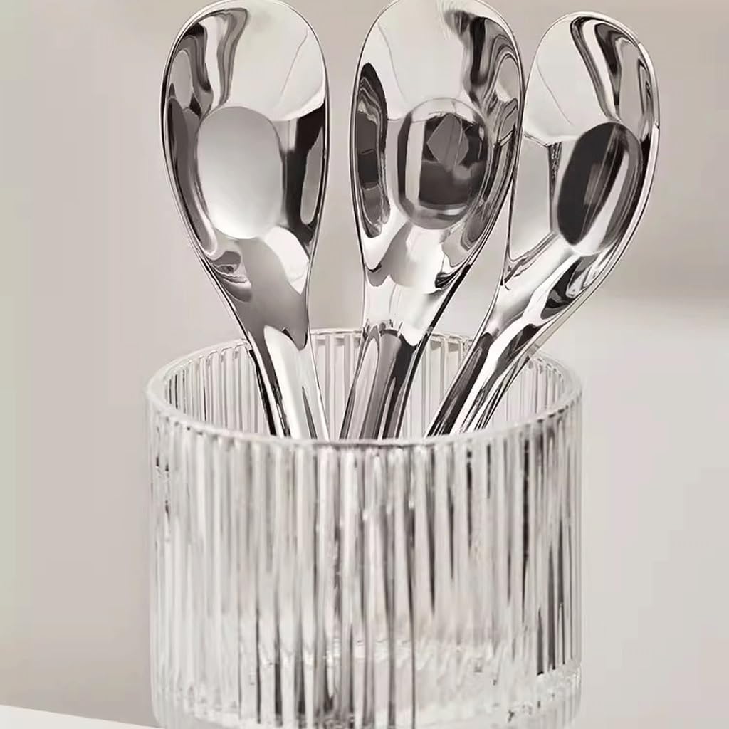 Spoons,soup spoons,Spoons for Cooking Kitchen Table Spoon Stainless Steel Spoon Household Kitchen Spoon Dessert Spoon Coffee Teaspoon Mixing Spoon Dinner Spoon Teaspoons