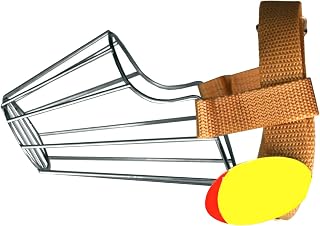 Basket Muzzle, Metal Basket Dog Muzzles,Wire Dog Muzzle German Shepherd,Breathable All-Round Cover and Adjustable Straps for Medium Large Dog Prevent Biting Barking& Chewing(L)