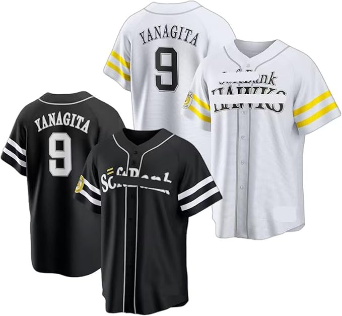 SoftBank Hawks ユニフォーム YANAGITA 9 2025 Fukuoka SoftBank Hawks Replica Jersey Fourth Yanagita
