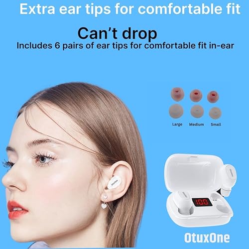 Miniatura 4 de Auriculares inalámbricos Bluetooth con estuche de carga que muestra el tiempo de la batería, tiempo de espera 120 horas, auriculares intrauditivos