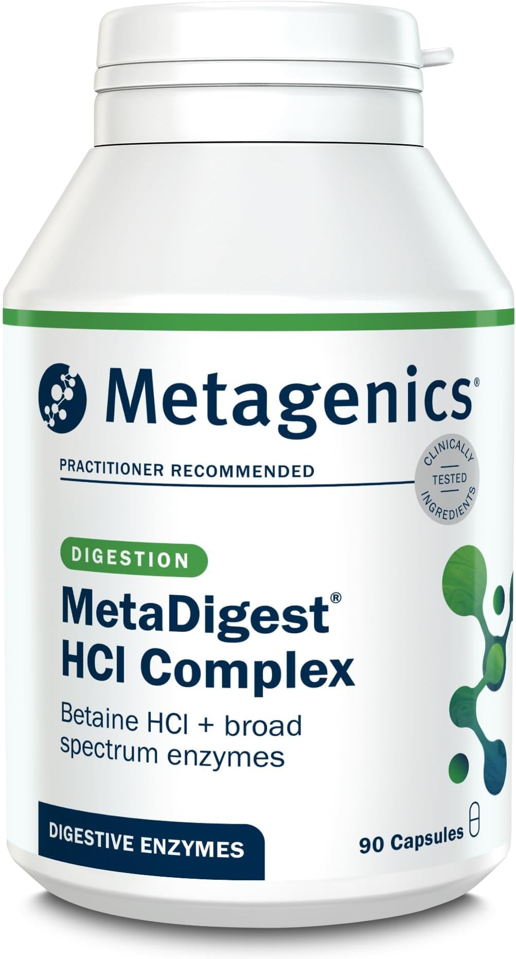 MetaDigest HCI Complex, Digestive Enzymes - 90 Capsules | Advanced gastric formula containing glycine and taurine to support healthy stomach balance and nutrient absorption