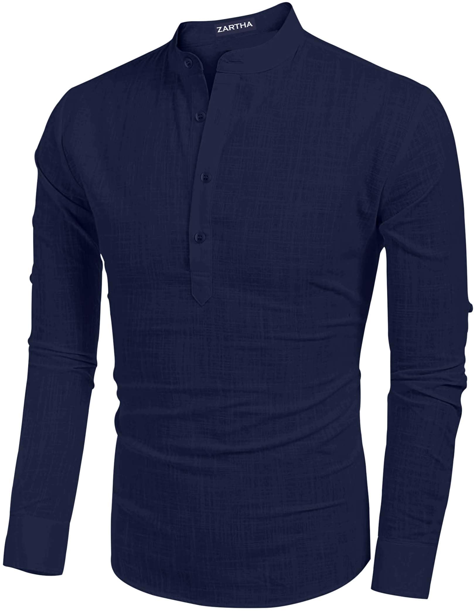 Men's Cotton Blend Casual Kurta Shirt-image-16
