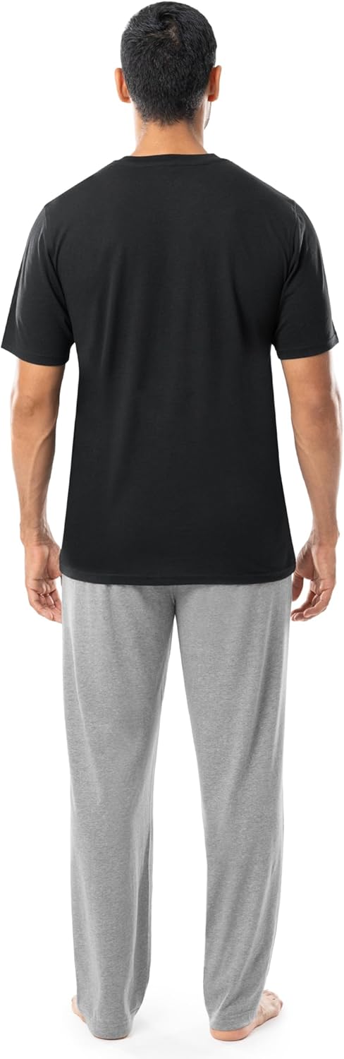 Fruit of the Loom Men's 2-piece Jersey Knit Pajama Set
