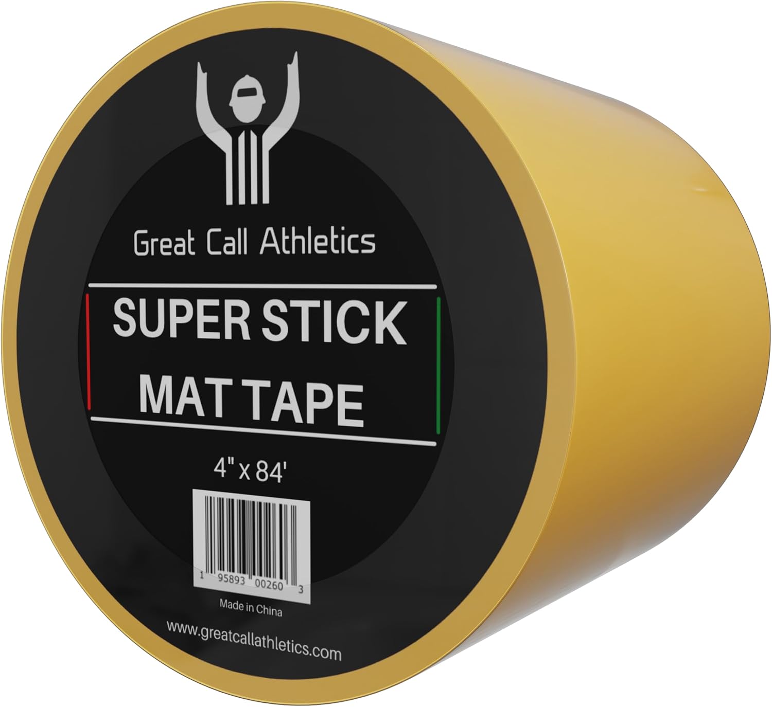 Great Call Athletics | 1 Case of 18 Rolls | Professional Super Stick Wrestling Mat Tape | 4" x 84' | Wrestling Gymnastics MMA Floor Clear Reusable