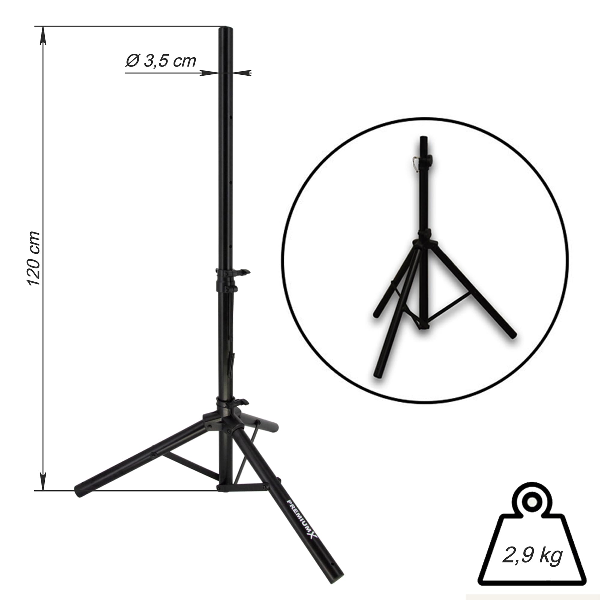 Camping Satelliten-Anlage Mobile Antenne Single LNB TV SAT-Finder 10m Koaxial-Kabel Dreibein Stativ