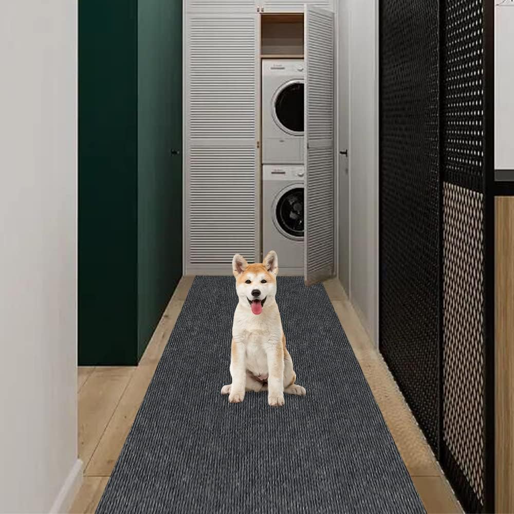 Homelax キッチンマット 60x240cm 廊下敷きカーペット 厚み4mm 洗える 消臭 抗菌 階段 吸着 マルチロールカーペット 床保護 フロアマット 犬 猫 ペット 滑り止めマット 防音 床暖房対応 グレー 国内外の人気