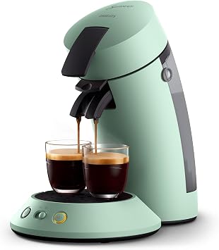philips senseo original plus coffee pad machine coffee strength selection coffee boost technology recycled plastic desert green (csa210/80)