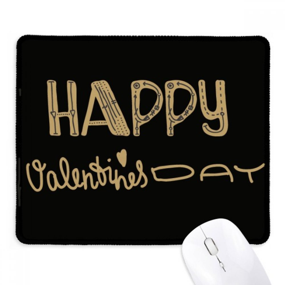 Mousepad de San Valentín negro con cita oro para regalar a gamers 3