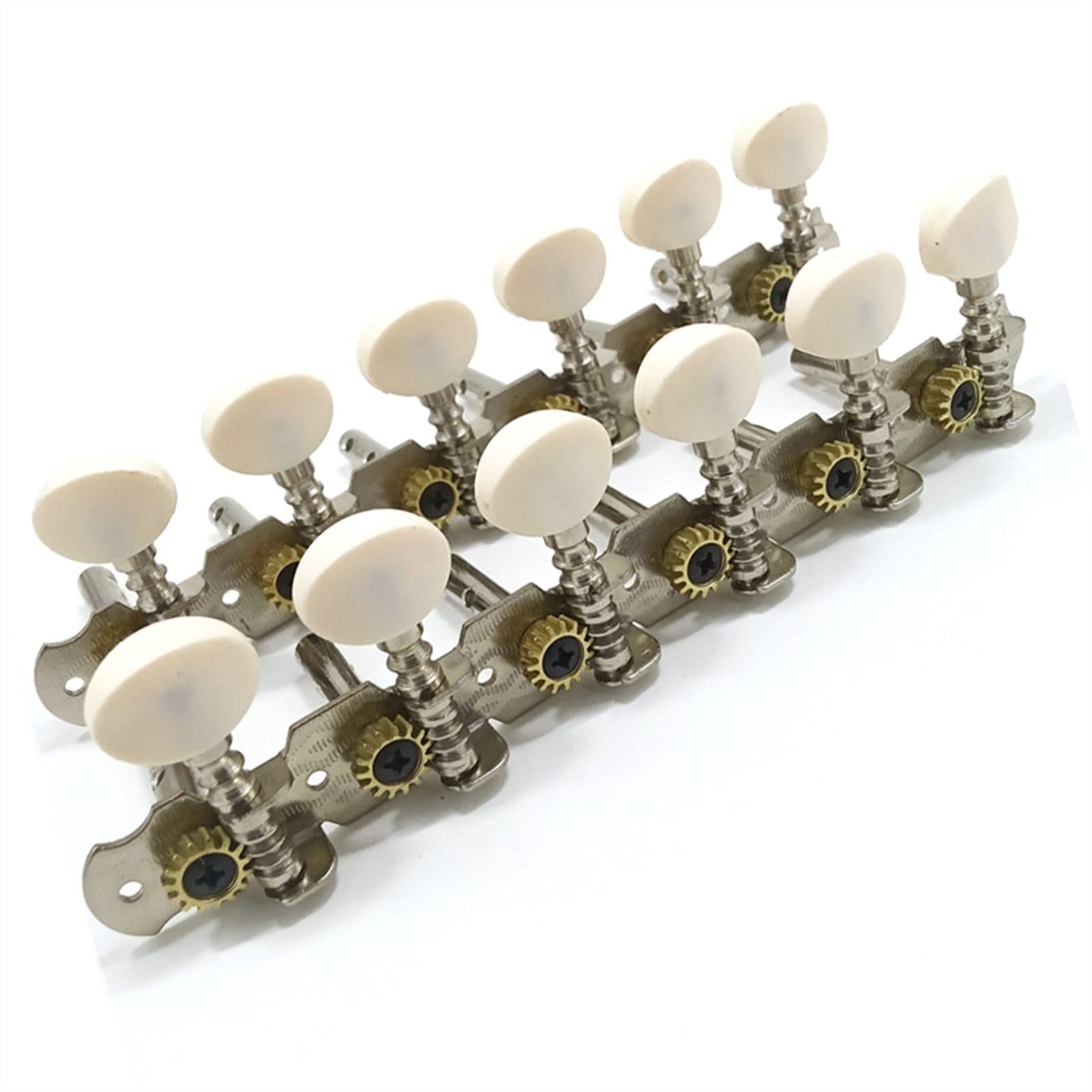 Pioli Chitarra Corde Ricambio 6R6L Chrome 12 Corde Chitarra Acustica Tuning Pioli Chiavi Teste Meccaniche Accordatori per Corde Parti di Chitarra