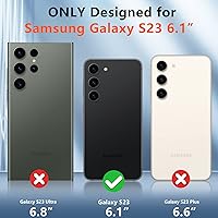 Vista 2 de SPIDERCASE Funda diseñada para Samsung Galaxy S23, [protección contra caídas de grado militar de 10 pies], paquete de 2