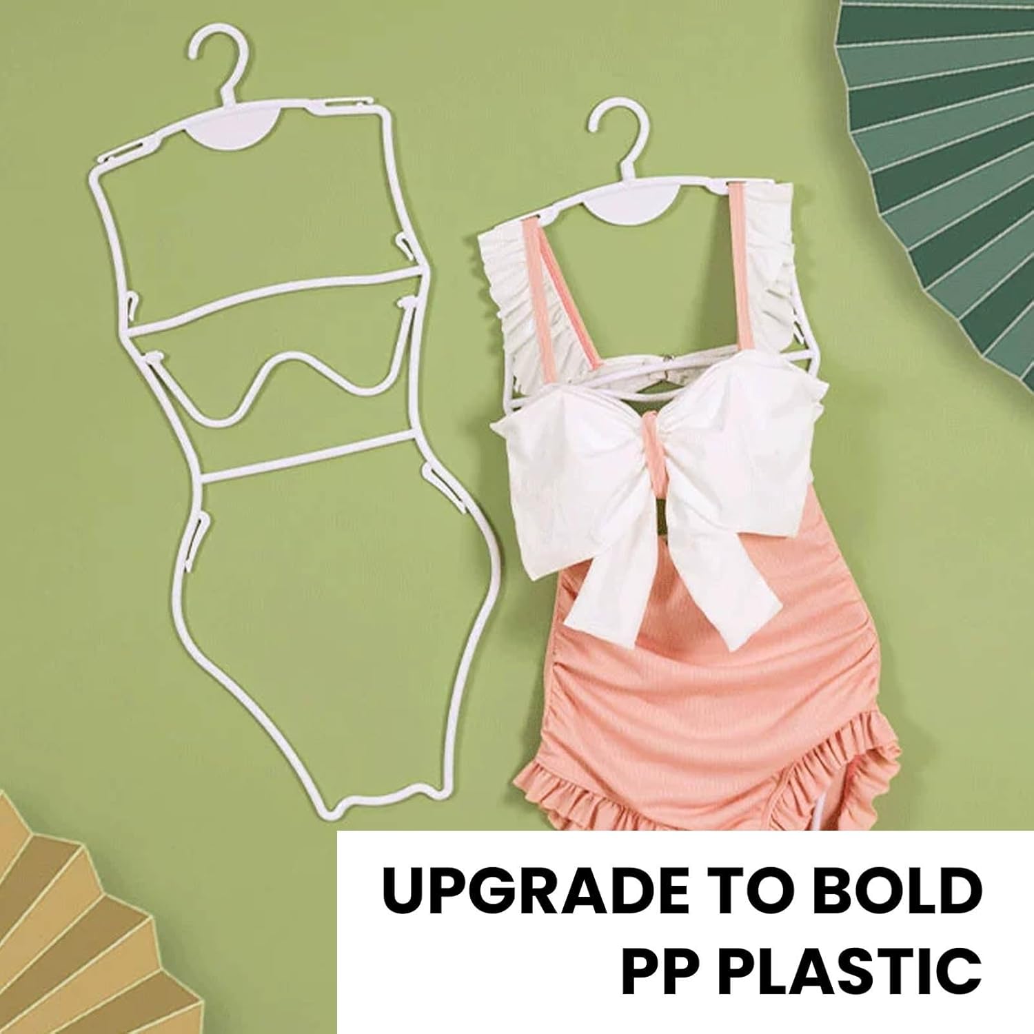 20 Packs Rotating Hook Swimsuit Hangers Body Shape Skirt Hangers for Boutique Shop Windows Bikini White Plastic Hanger for Pajamas Underwear Dresses Robes Female