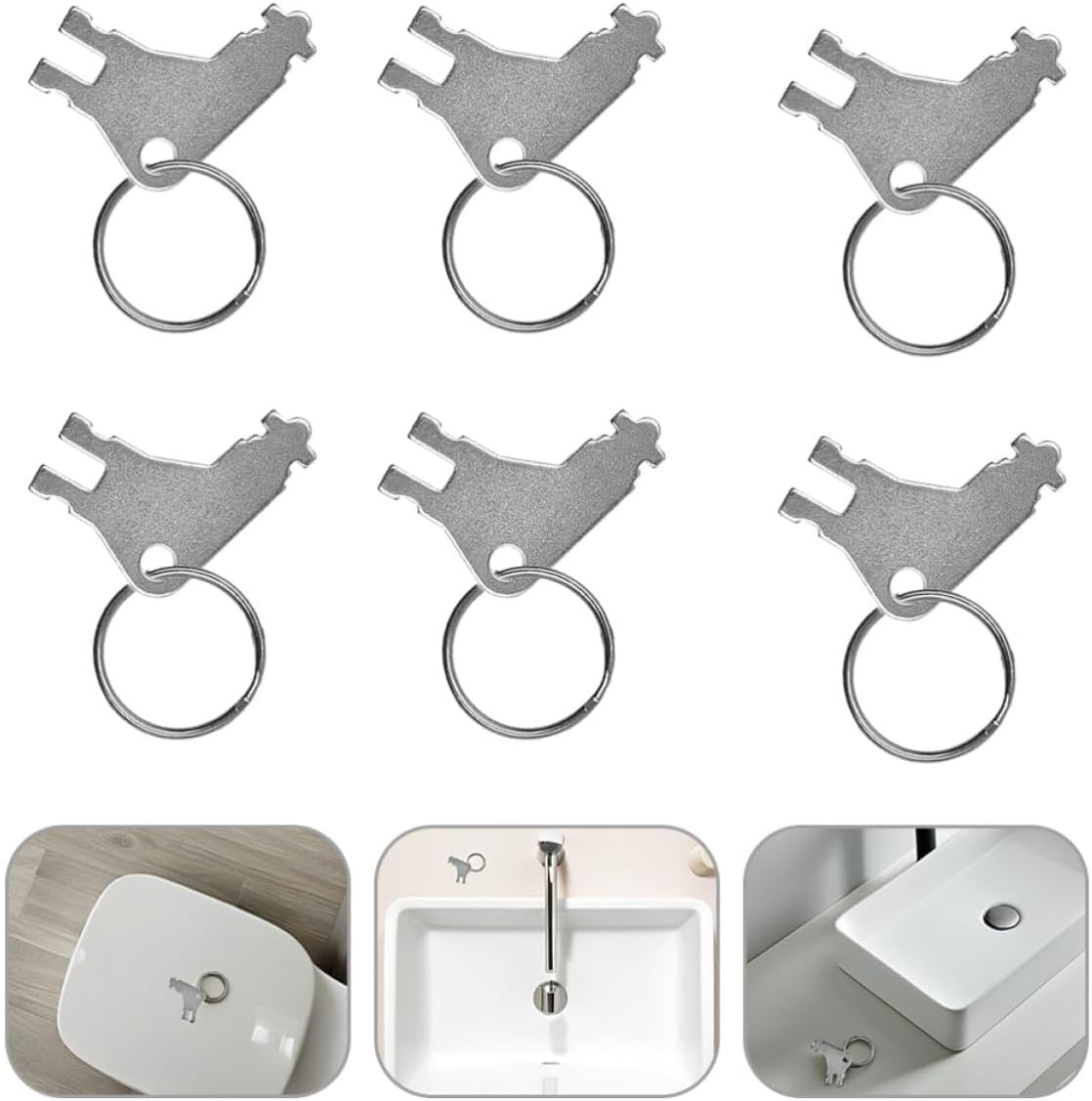 17pcs Universal Waffle Key for Paper Towel Dispenser Stainless Opener | Compact Portable Key Shape, Enhanced Grip Design, Protects Skin and Nails for Home Travel Use