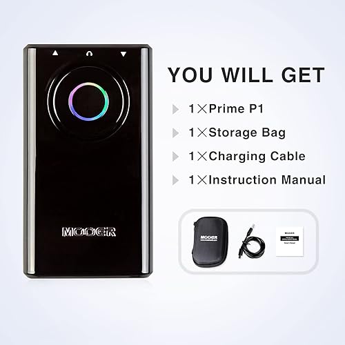 Miniatura 5 de MOOER Prime P1 Pedal de efectos de guitarra, pedal de efectos múltiples de tamaño negro, con selección preestablecida de interruptor de pedal