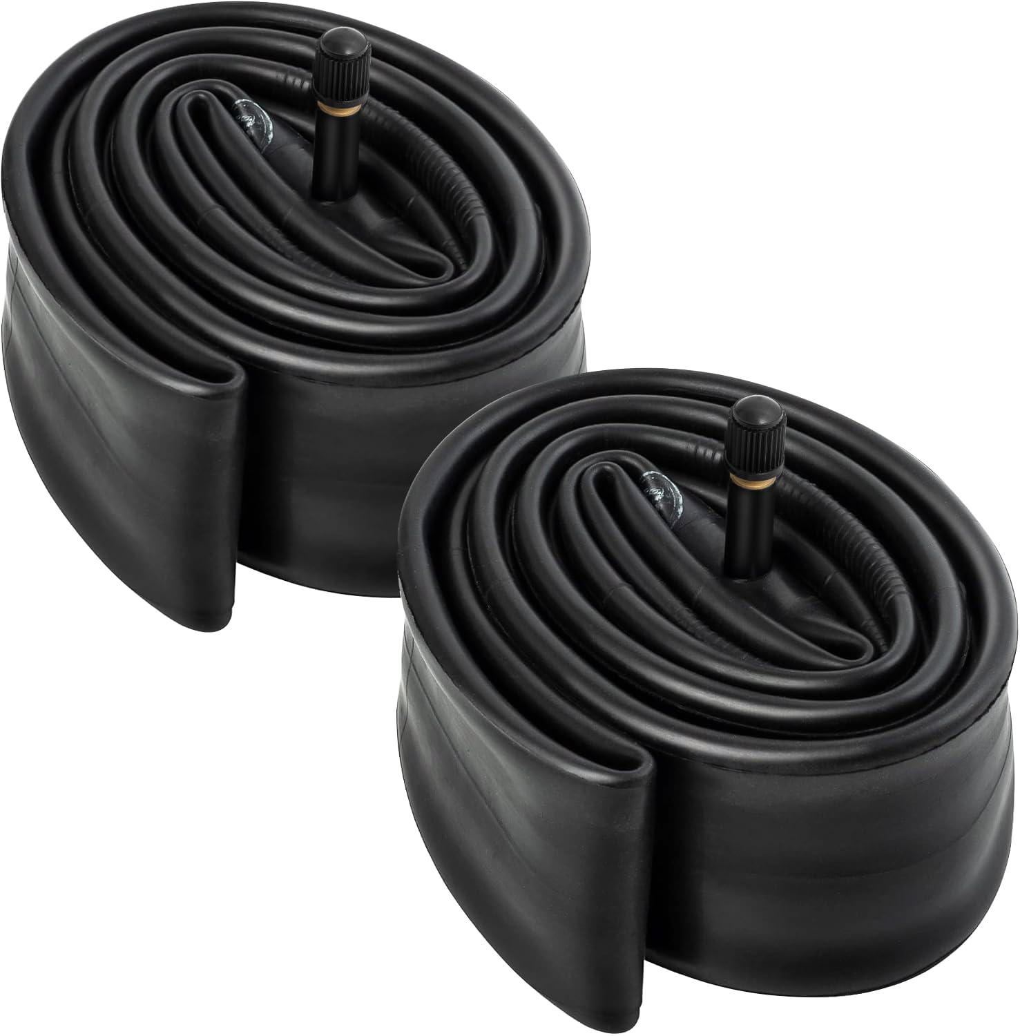 YunSCM 2-Pack 27.5" Schrader Valve Bike Tubes, 27.5x2.125/2.40 AV32mm, Black, Fits 27.5" x 2.125"-2.4" Tires