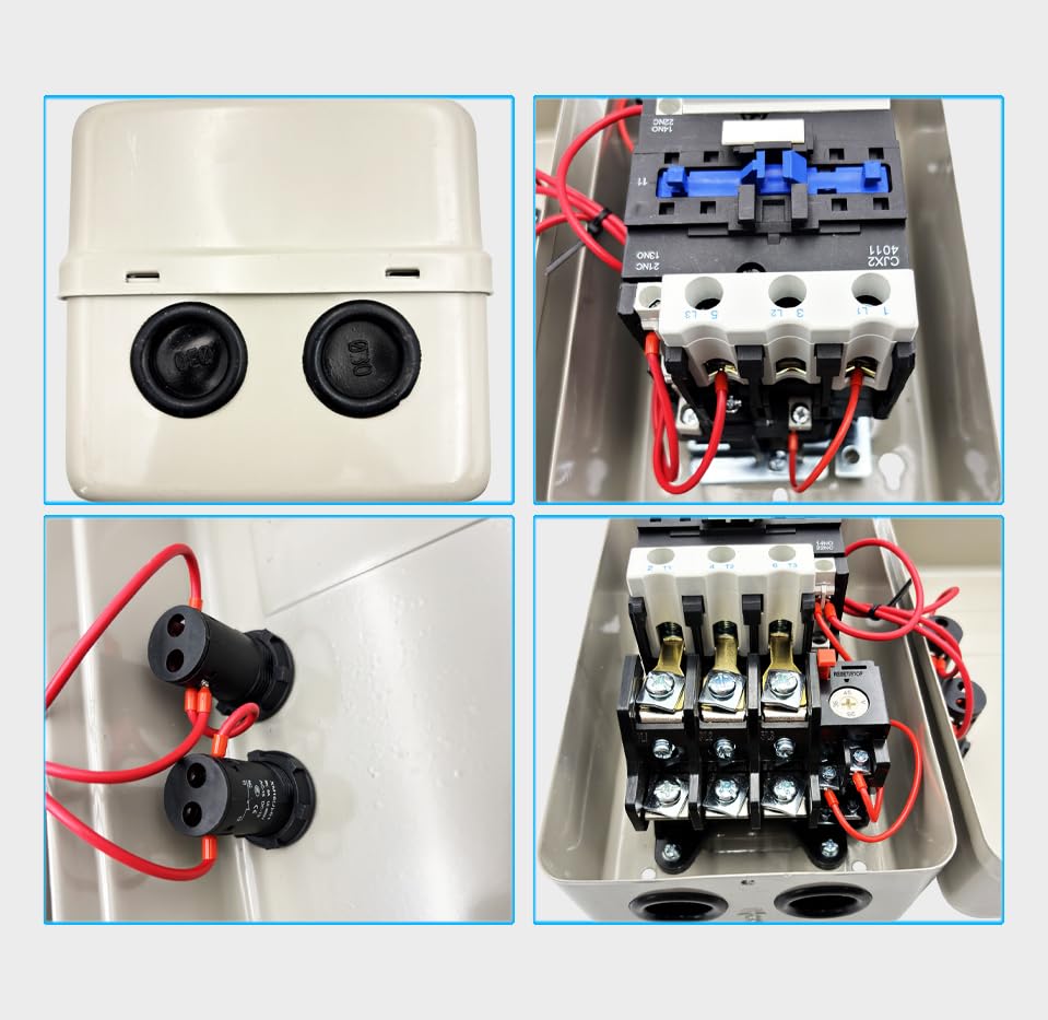 Arrancador Magnético Eléctrico para Motor 380V 11KW 28-45AMP 15HP 3 Fases miniatura 3