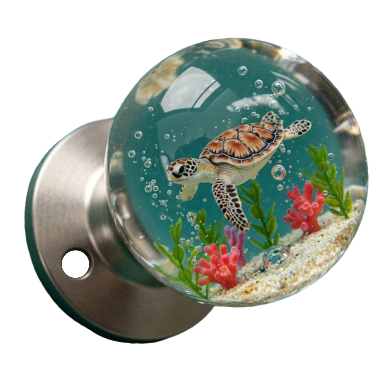 Xagmodshn Turtle Nature Themed Flower Door Knob Retro Styles Round Bedroom Decoration Handcraft Artistics Door Handle Home Renovations Flower Handle