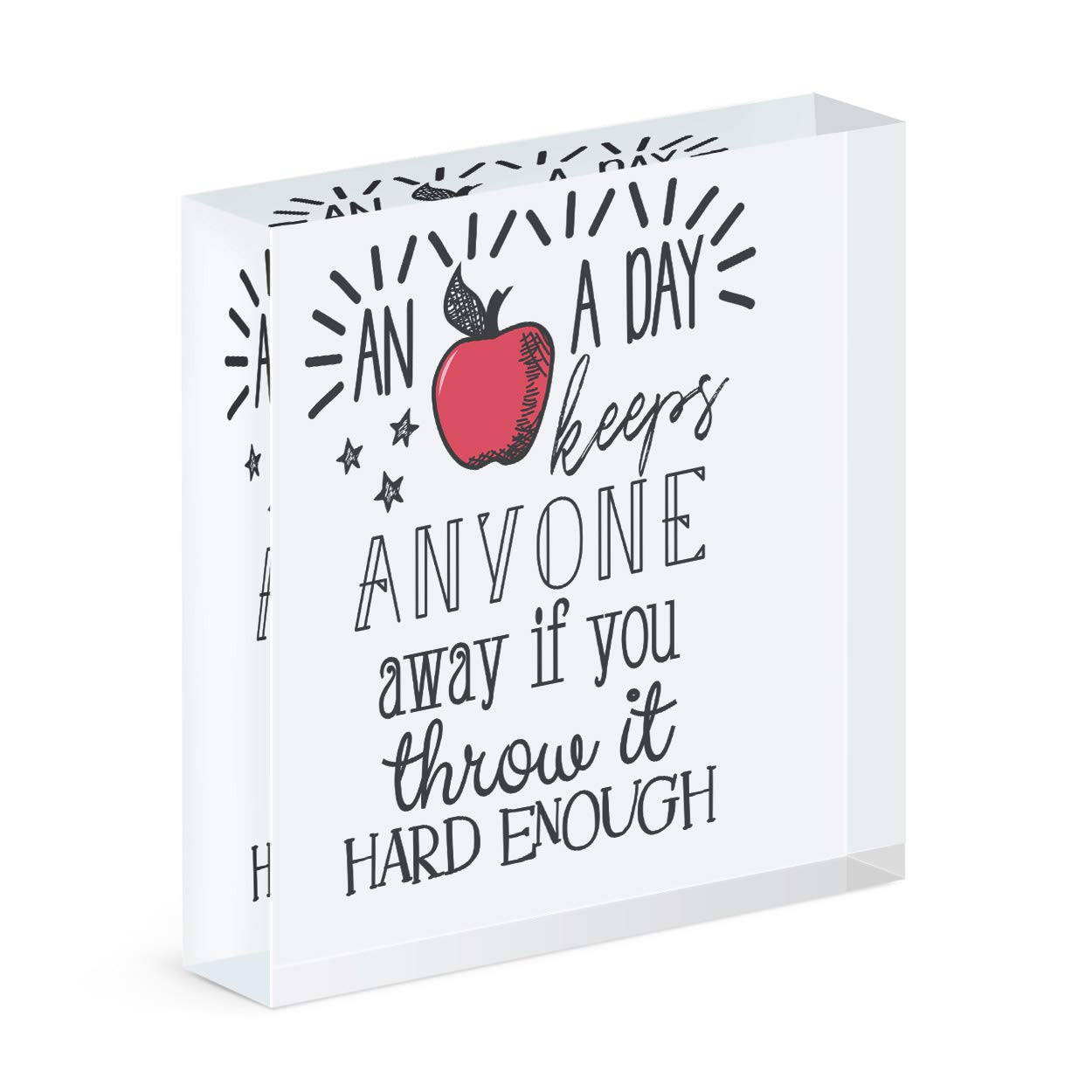 Cadre photo bloc acrylique extérieur robuste avec message protecteur transparent