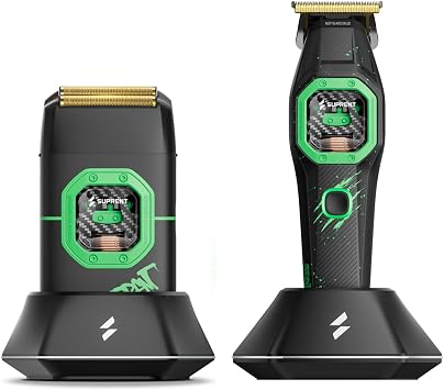 SUPRENT Fangs Professional Foil Shaver+Hair Trimmer, 13000RPM Vector Motor, Type-C Rechargeable, Precision Detail Trimmer