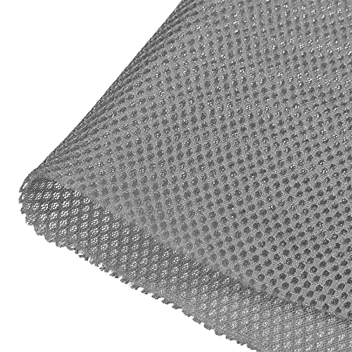 Rebower Speaker Grill Cloth Stereo Mesh Fabric Protective Dustproof Cloth, [for Home Speaker Repair] - 19.7 Inch x 59 Inch/Gray