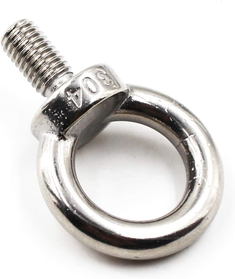 M3 Ring Shape Lifting Threaded Eye Bolt 304 Stainless Steel for Eye Nut Fastener-30 Pack