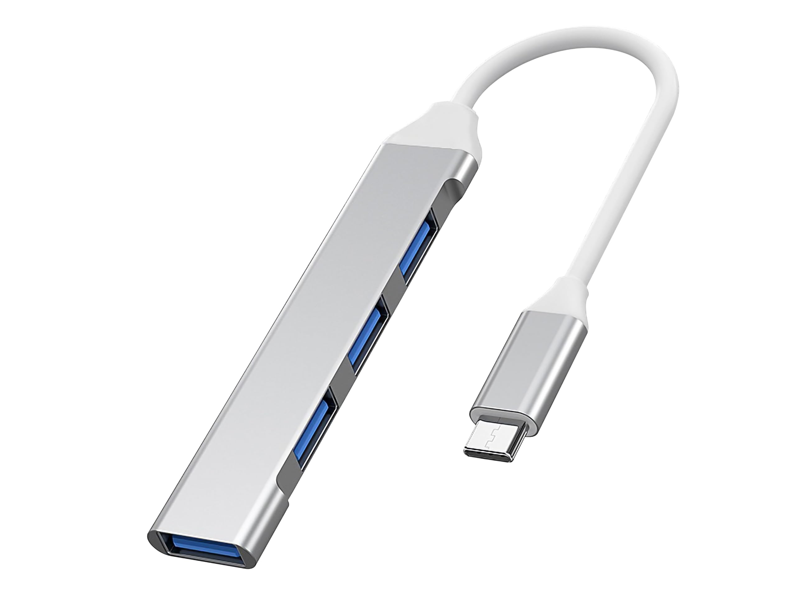 PremiumCord USB-C Hub with 4x USB A, Superspeed USB 3.2 Gen1 5Gbps, USB 2.0, Plug & Play, Hot-Swap, Aluminum Housing, 10cm