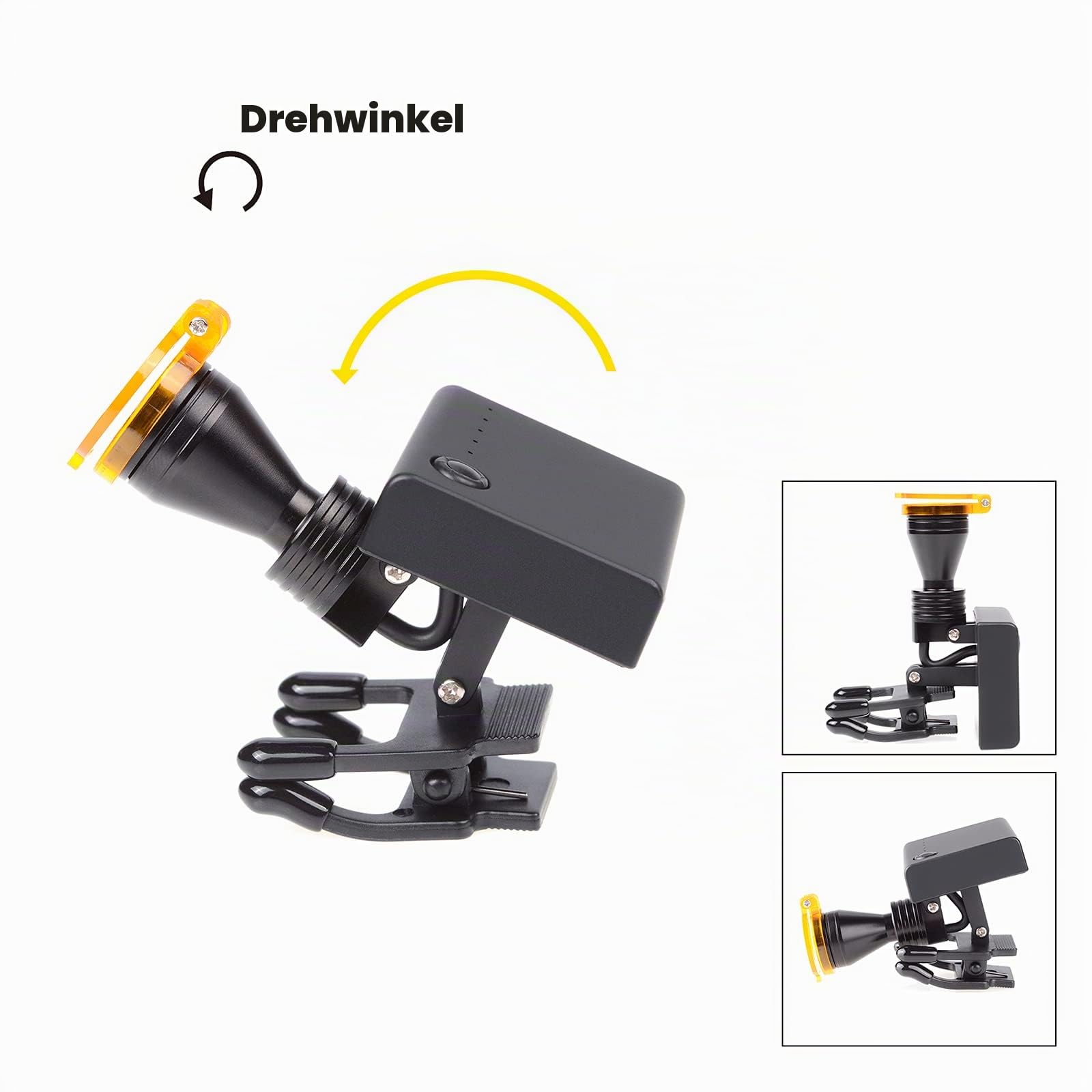 BONEW Scheinwerfer, kabelloser Scheinwerfer für Den~tal Me~dical Fernglaslupen mit optischem Filter zum Anklippen + Stoffaufbewahrung (5)