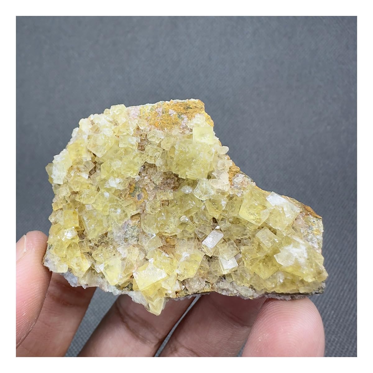 Fluorita amarilla natural en racimo de cuarzo de 76g el regalo ideal para coleccionistas