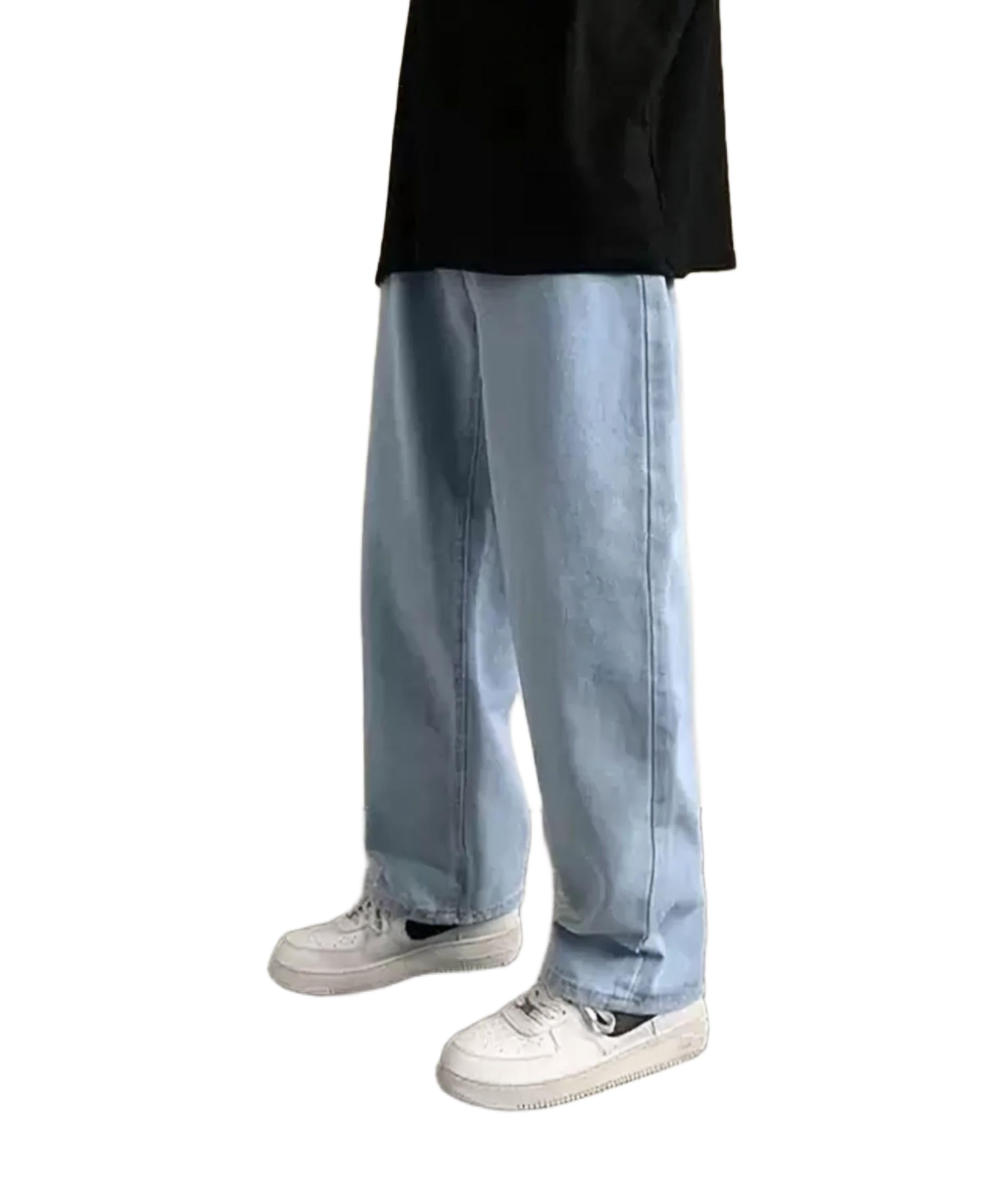 Nalaka Loose Fit Men Light Blue Jeans | Tailored Fit | Mid-Rise Waist | Durable Cotton Blend Fabric | Contemporary Solid Finish | All-Season Wear | Style 38-picture-19
