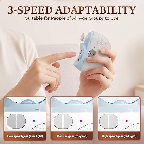 Miniatura 6 de Cortaúñas eléctrico para uñas de los pies, 2026 nuevo recortador de uñas automático 2 en 1 con luz LED inalámbrico, almacenamiento de clips,