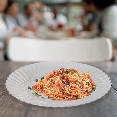 Miniatura 3 de WNA RSCW91512 - Platos de plástico clásicos 9 pulgadas de diámetro transparente paquete de 12 unidades caja de 15 paquetes