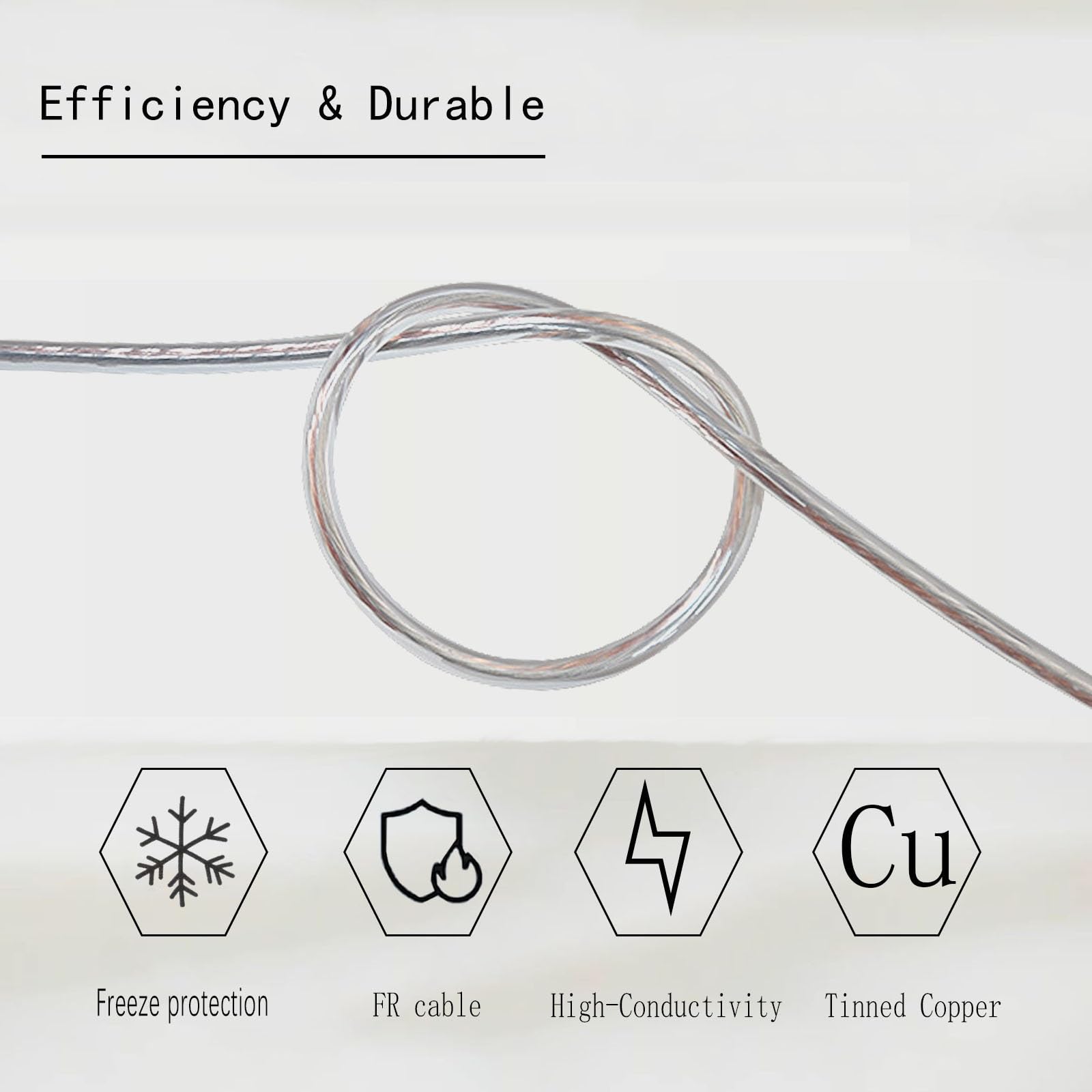 Cable Paralelo Cobre Estannado PVC Transparente UL2464 22/2, 15 Pies, Cable Flexible para Altavoces, Tiras LED, Cable De Extensión Bajo Voltaje 22 AWG 2C(100ft)