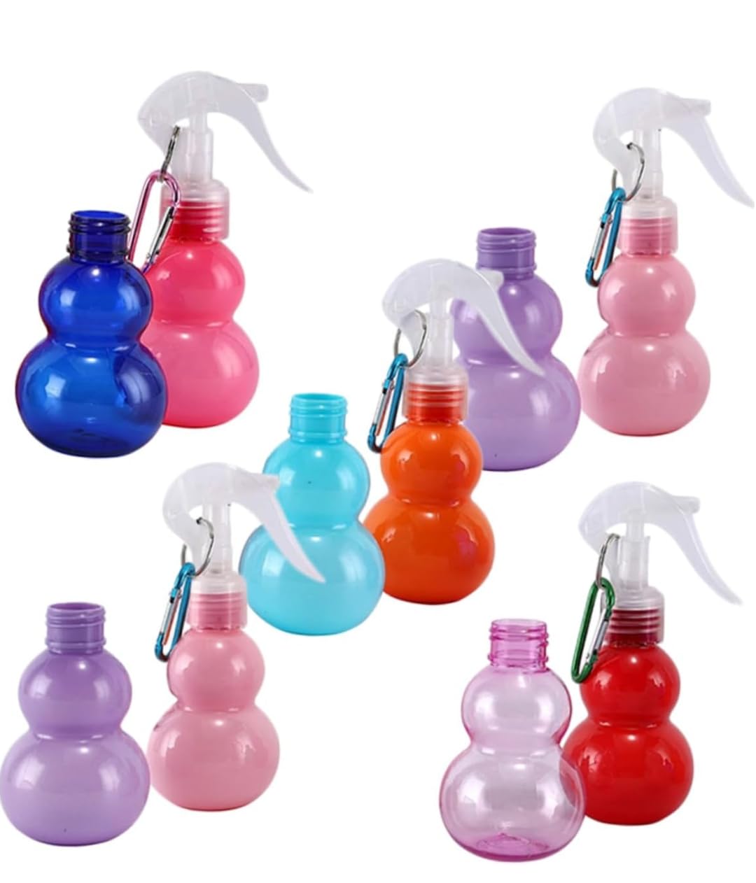 Mini Spray Bottle with Carabiner Clip Refillable Spray Bottle with Keychain Clip, for Perfume, Face Mist, Hand Sanitizer, Essential Oil & Water, Leakproof Portable Bottle, Assorted Color, Pack of 1-image-12