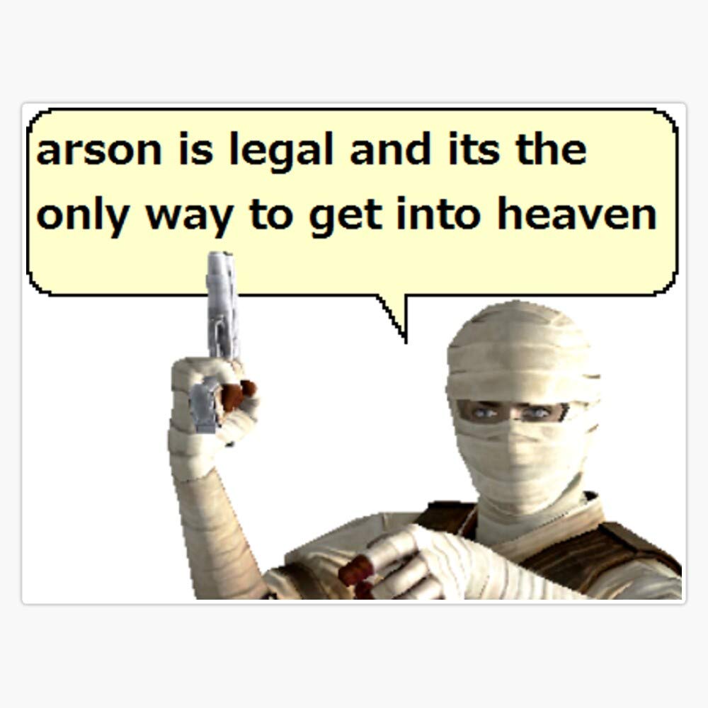 LAD StudioArson is Legal Sticker Vinyl Bumper Sticker Decal Waterproof 5"