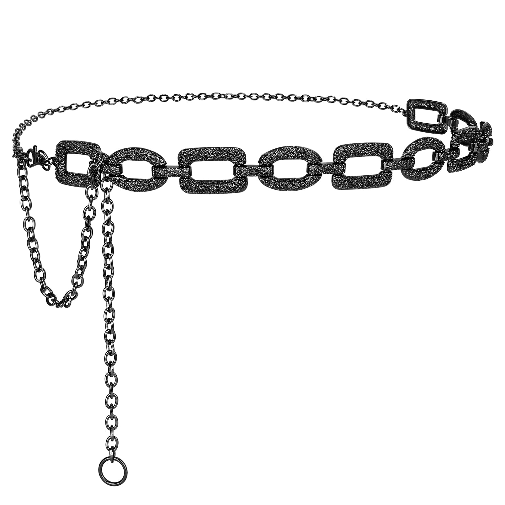 XIAOWU Taillenkette Gürtel Damen aus Metall für Kleid Jeans Verstellbare Legierung Kette Mode Body Link Kettengürtel