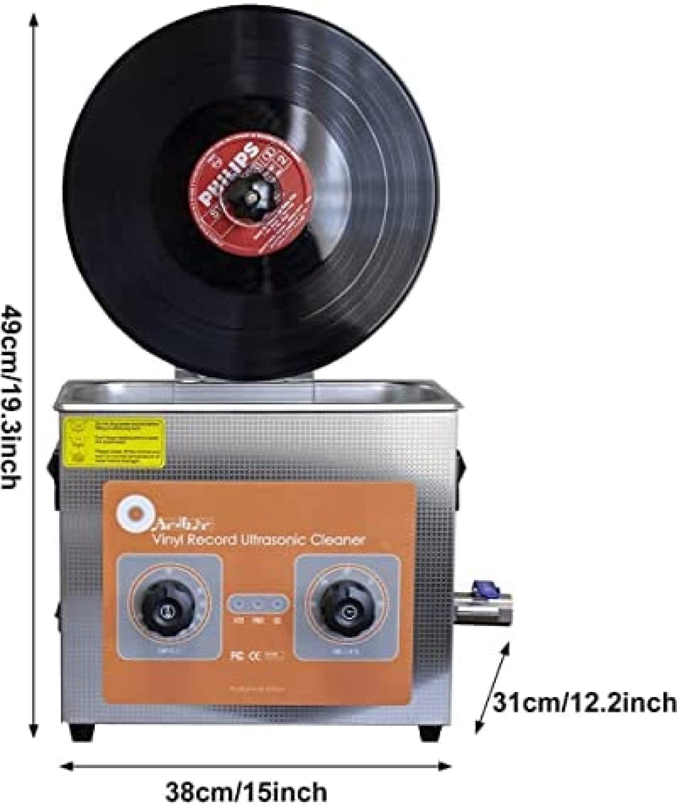 Limpiador ultrasónico de Discos de Vinilo de 4 litros, Lavadora de Discos de 12 Pulgadas, Rejilla de Secado del Limpiador de Discos ultrasónico de 140 W, máquina de Limpieza para lavado de d