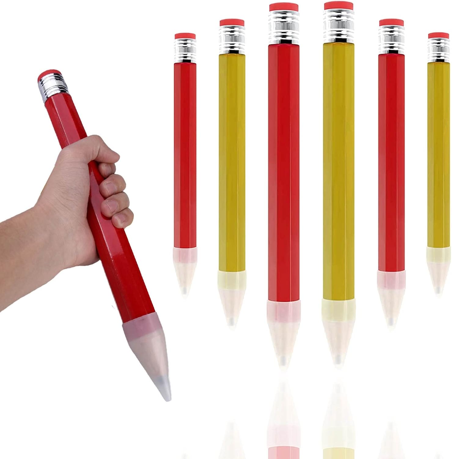 ZUOLUN Huge Pencil, 6 Pieces Wooden Jumbo Pencils