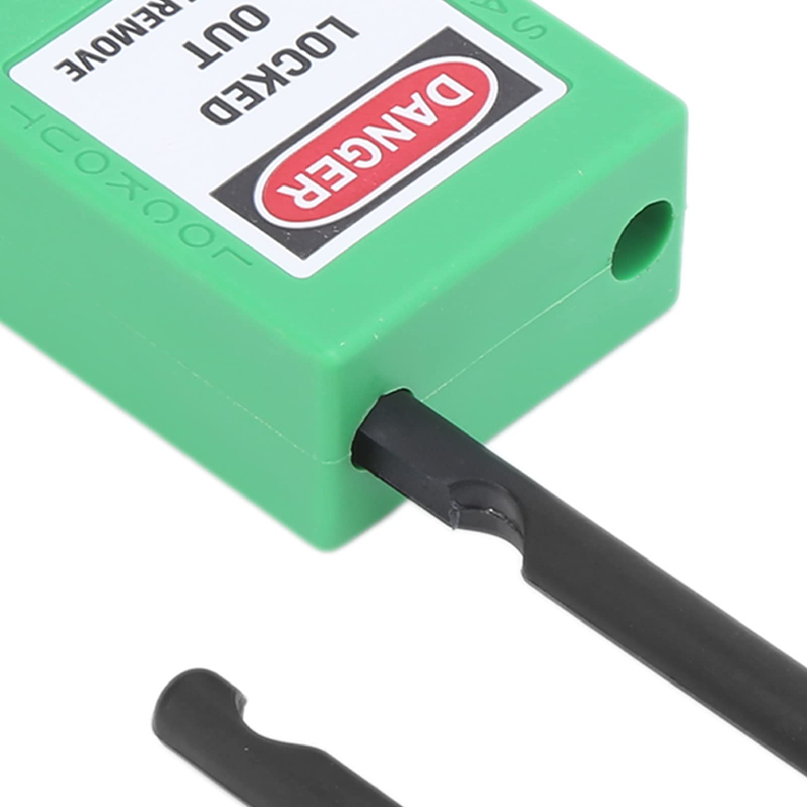 Etiqueta de bloqueo de Culnflun, candado de seguridad con llave de 38 mm a un candado aislado de loto para seguridad eléctrica industrial, cerraduras de bloqueo de acero de nylon (Verde)