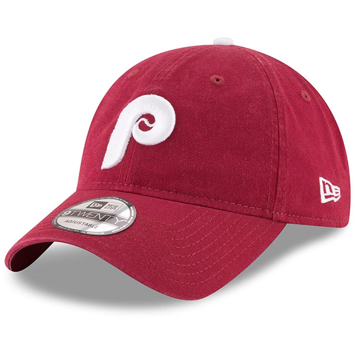 New Era Unisex Red Mlb Core Classic 9Twenty Adjustable Hat Cap One Size Fits All (Philadelphia Phillies Maroon Cooperstown), One Size