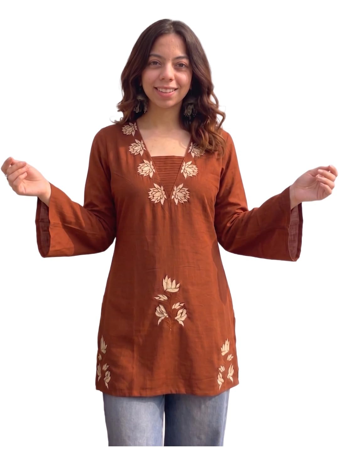 anni designer Cotton Short Kurti for Women | Stylish Kurti | Short Kurti Top | Casual Kurta for Women | Comfortable Cotton Kurtis for Womens-picture-15
