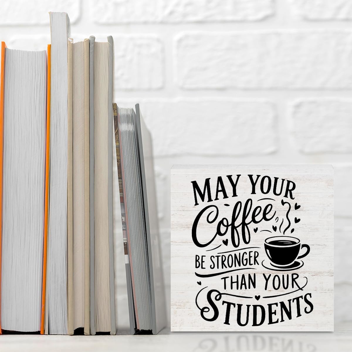 Rustic Teacher Coffee Wood Box Sign Funny Teacher Wooden Box Sign image 3
