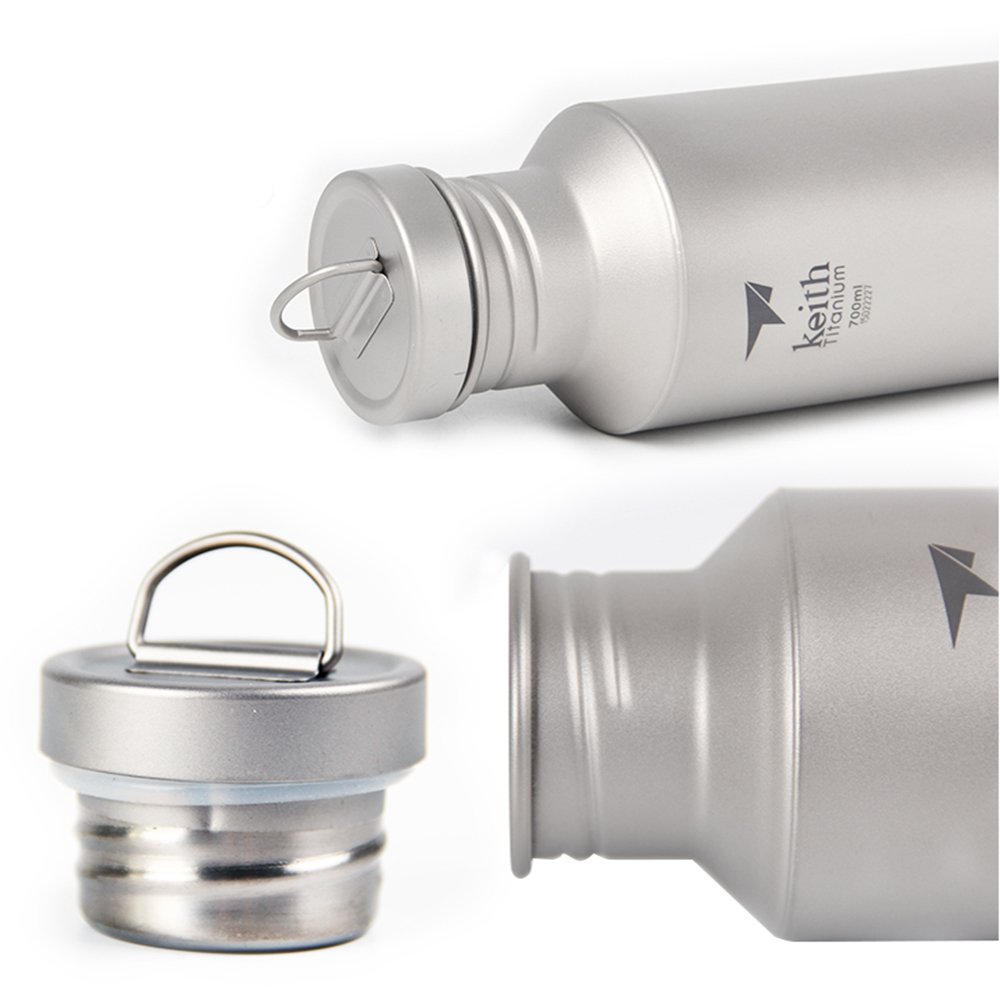 Amazon.co.jp: Keith700mlアウトドアボトルチタンボトルキャンプ