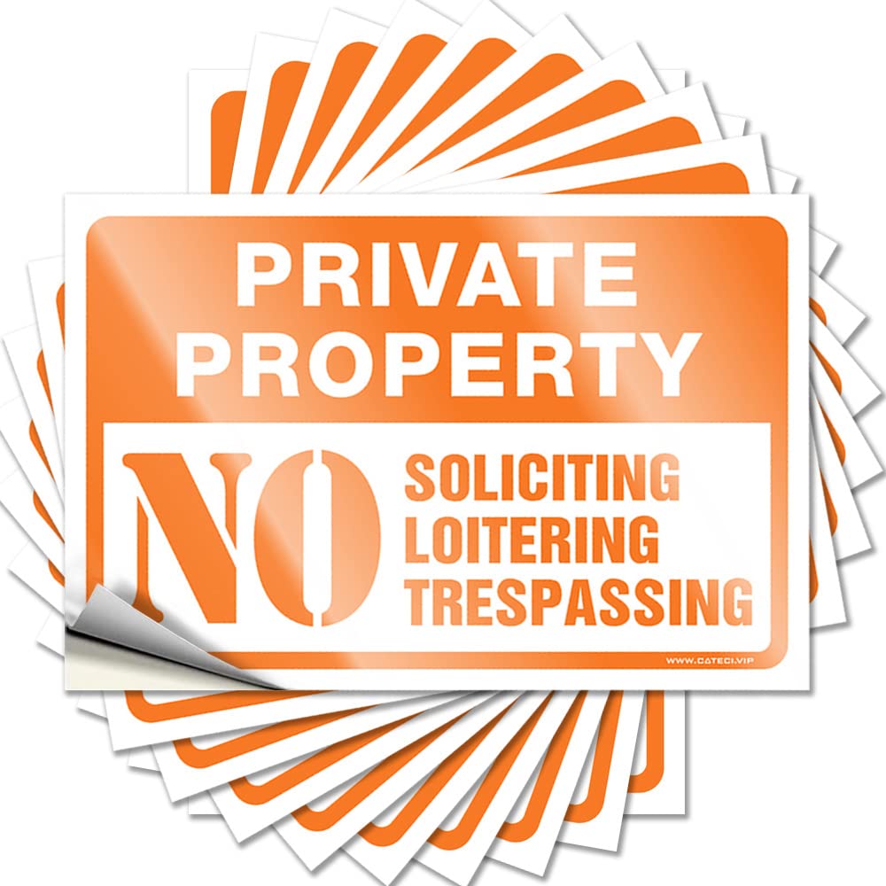 Bumper Fall Football Books Hard Private Property No Trespassing Sign,no Loitering Sign,no Soliciting Sign for - Scratch Resistant Stickers(12X18CM)