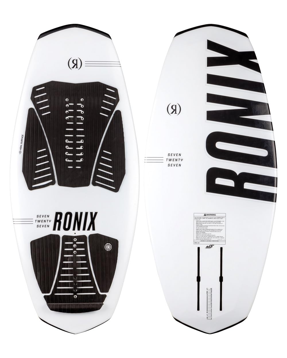 Ronix Koal Surface - 727 Foil Board - White / Black - W/ Straps - 3'8