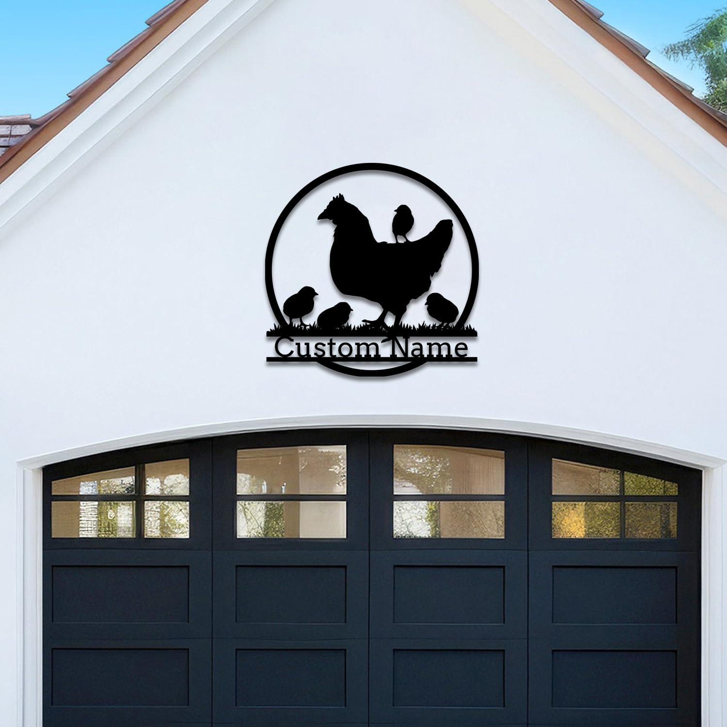 Houdoum Chicken C Personalized Oop Metal Sign,Custom Chicken Farm Metal Wall Art,Personalized Chicken Metalsign, Metal Chicken Farmhouse Sign,Hen House Sign, Funny Chicken Farm Decor (Chicken C)