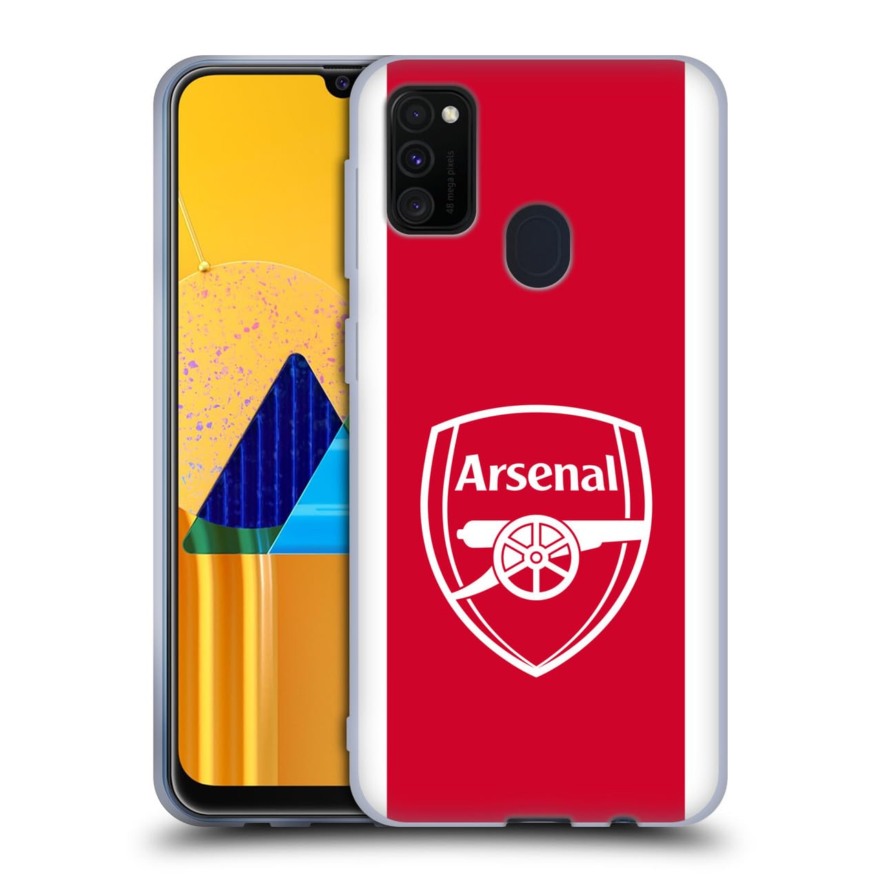 Head Case Designs Officially Licensed Arsenal FC Home 2025/26 Kit Gel Case [Military Grade Protection] Compatible With Samsung Galaxy M30s (2019)/M21 (2020)