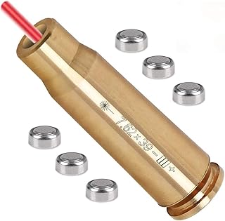 7.62X39MM Red Dot Laser Bore Sight Cal. 7.62X39 Cartridge in-Chamber Red Dot Laser Boresighter with 2 Sets of Batteries - MOSANDON