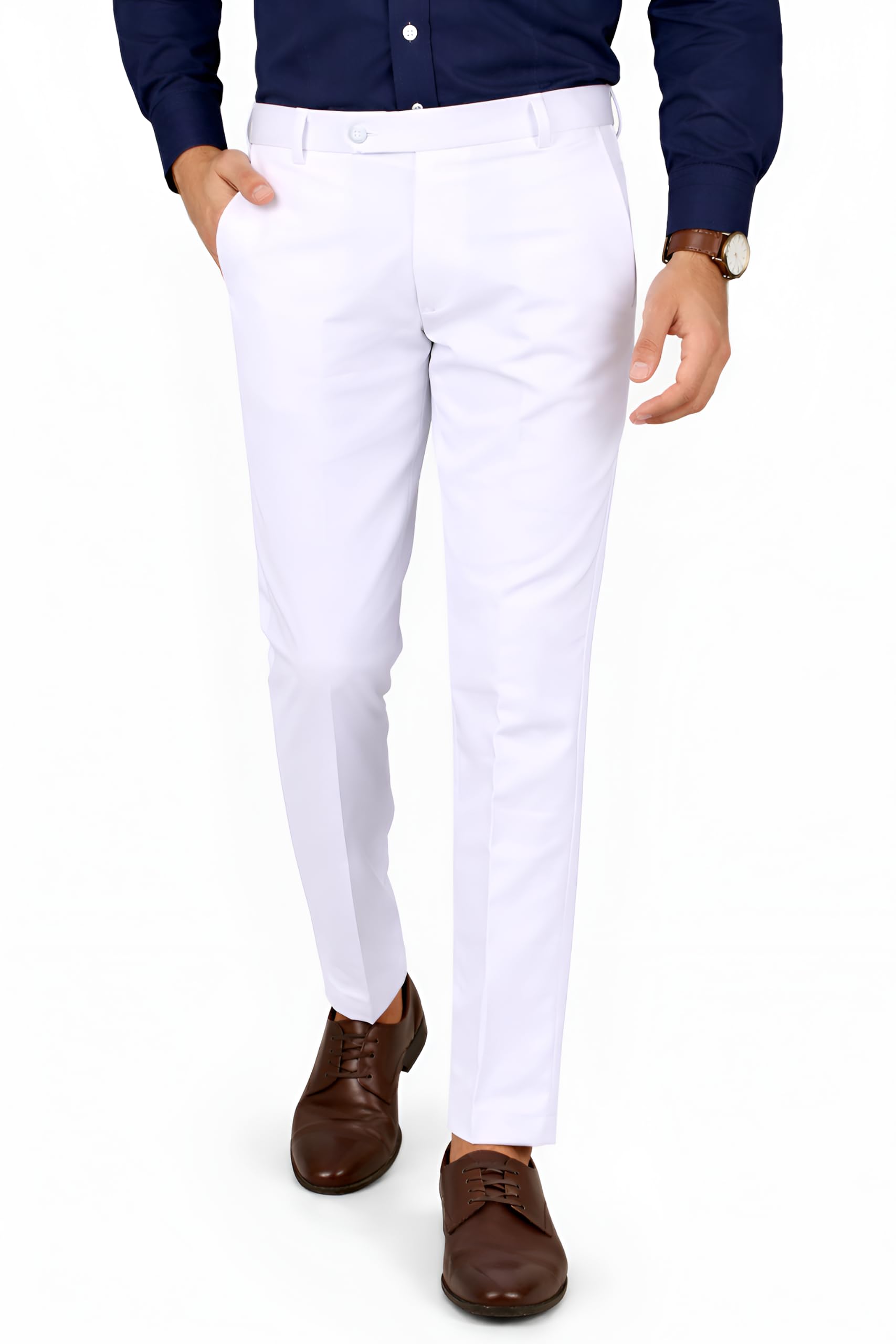 FORMO Formal Pants for Men | Regular Fit Formal Trousers for Men | Office Wear Business Casual Pants-picture-27