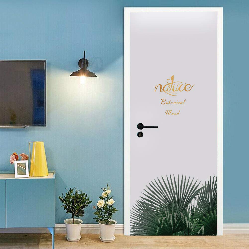 Sticker de porte trompe l'oeil pour masquer les défauts d'une vieille porte