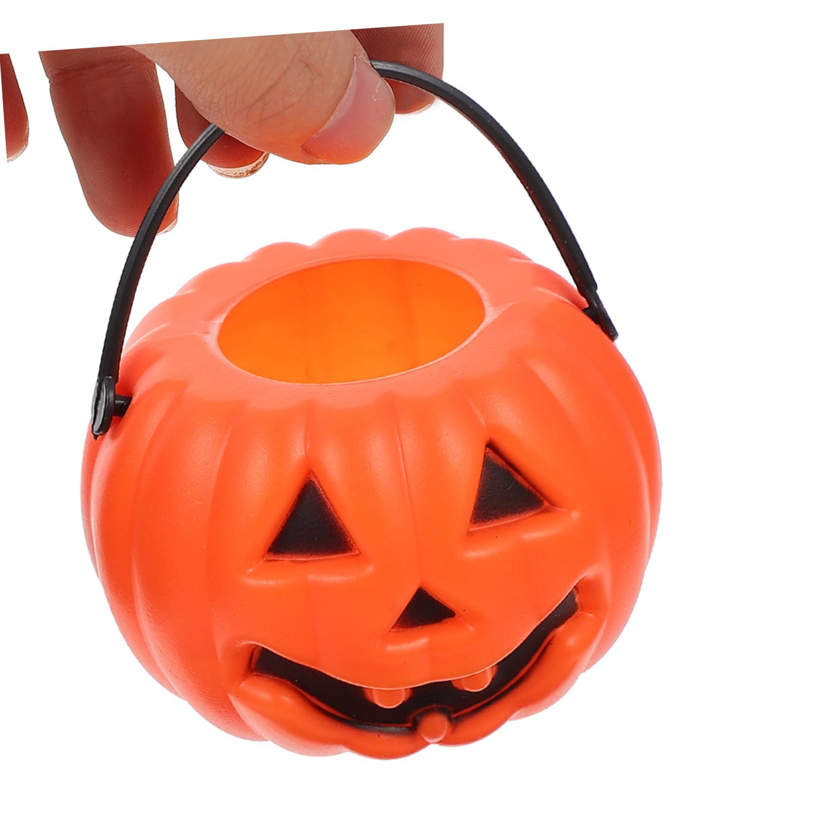CIYODO Spooky Candy Bowl Halloween Buckets for Boys and Girls Mini Pumpkin Candy Jars Set
