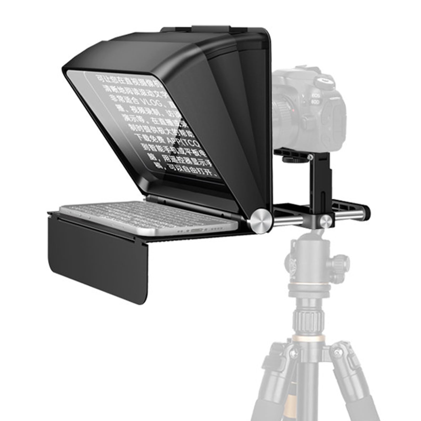 Teleprompter de Pantalla Grande, apuntador Plegable con Desplazamiento automático, Compatible con Lentes Gran Angular de 24-35 M, Desplazamiento automático, Compatible con Control Remoto
